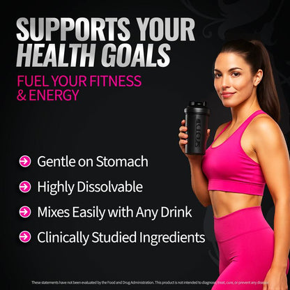 Creatine for Women Booty Builder Supplement – Build Strength, Support Skin Glow & Hair Heath, Recover Faster | 30 Servings (292.5g)
